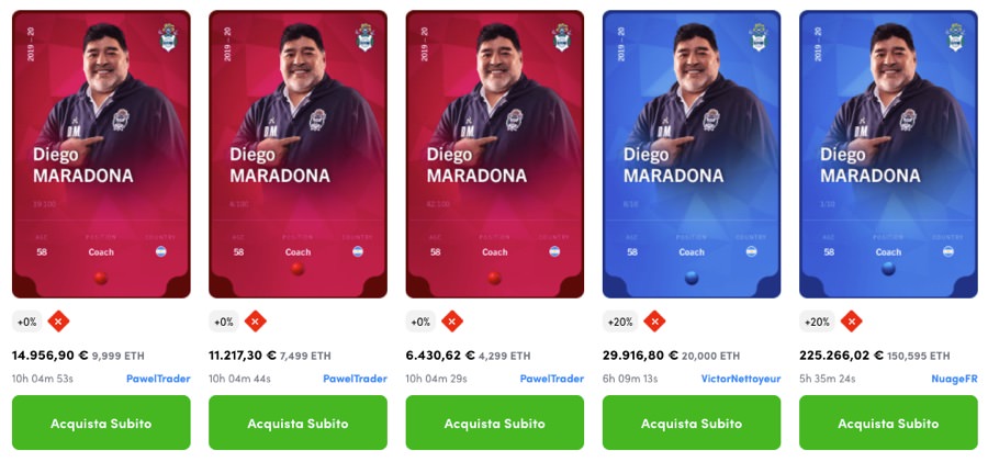 Sorare carta Maradona
