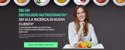 Funnel di vendita realizzato per dietologi e nutrizionisti funnel di vendita per dietologo nutrizionista