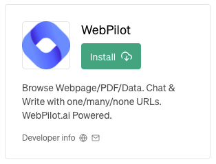 Plugin WebPilot per ChatGPT